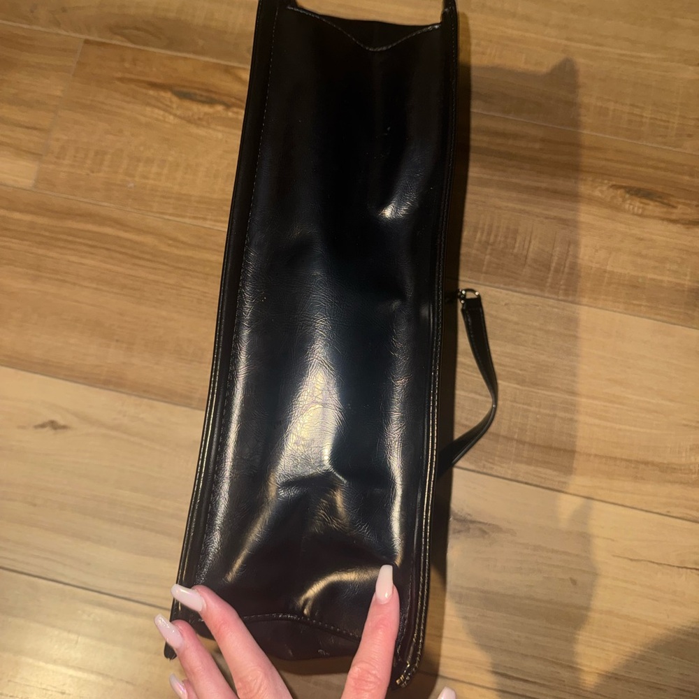 DKNY Sleek Black Chain Tote - Picture 7 of 7